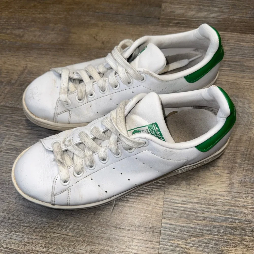 Adidas Stan Smith B24105 Mens 8 White Green Leather Tennis Sneakers 2016
